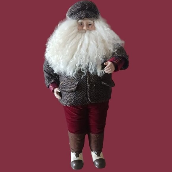 Vtggolfing santa with golf bag christmas decor